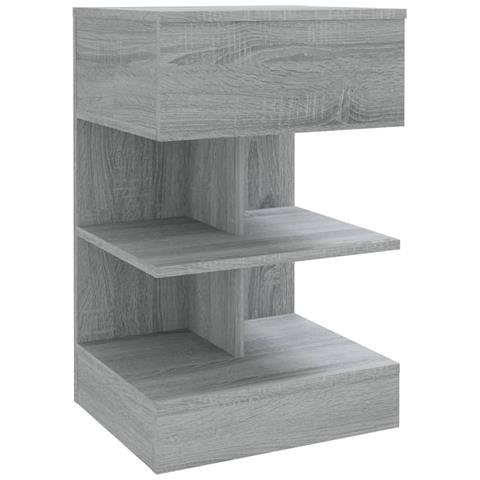 Lusso Casadino -  Comodini Grigio Sonoma 2 Pz 40x35x65 Cm In Legno Multistrato - Foto 2