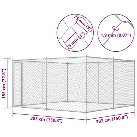 Canile Da Esterno 383x383x185 Cm - Foto 5