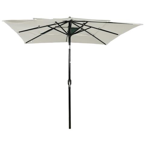 Lusso Casadino -  Ombrellone A Sbalzo 3 Livelli Palo Alluminio 2,5x2,5 M Sabbia - Foto 1