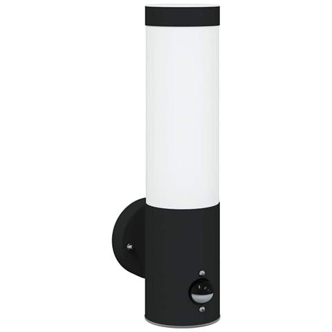 Lampada da Parete da Esterno con Sensore Nero Acciaio Inossidabile IP44 - Foto 1