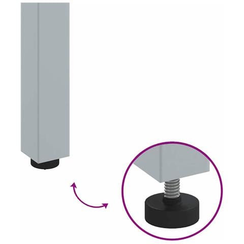 Tavolo da giardino  180x90x75 cm in legno massello di acacia e metallo - Foto 9