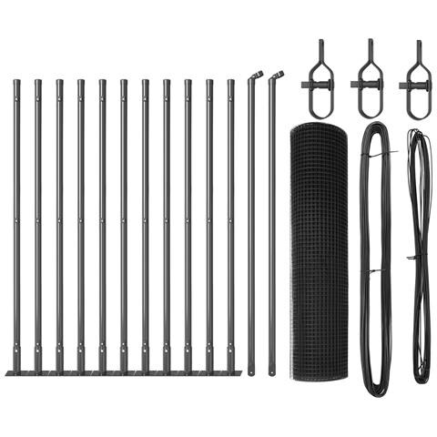 Set di Pali per Recinzione Grigi Set di 2 Grigio Metallo - Foto 1