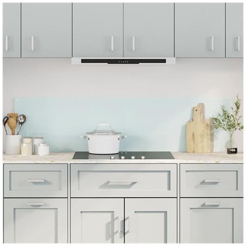 Paraschizzi per Cucina 2 pz Bianchi 80x60 cm in Vetro Temperato - Foto 2