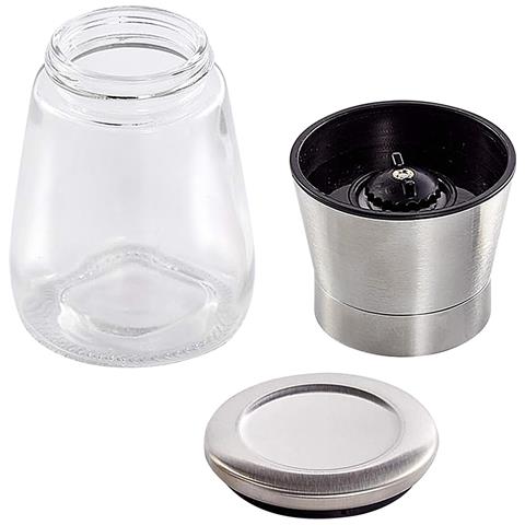 Macinini Per Sale E Pepe Manuel Inox E Vetro Ultra Resistente Solido, Argento - Foto 5