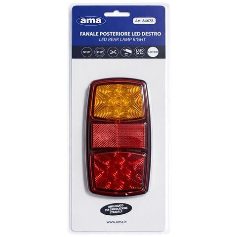 Fanale Posteriore Dx A Led 12v Dimensioni 150x22x80mm - Foto 3