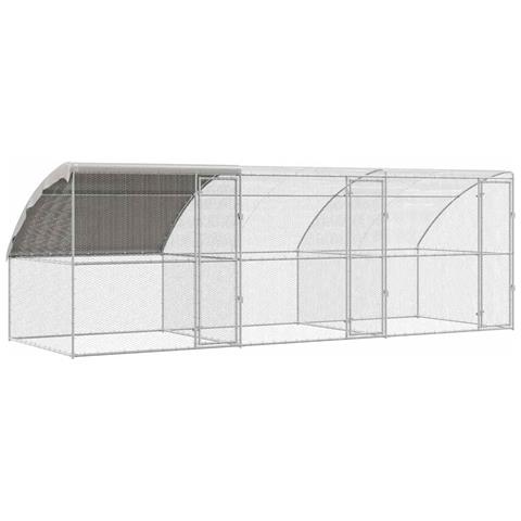 Gabbia per polli Argento 600 x 200 x 198.5 cm Acciaio zincato - Foto 1