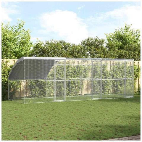 Gabbia per polli Argento 600 x 200 x 198.5 cm Acciaio zincato - Foto 2