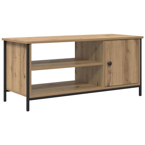 Mobile TV rovere artigianale 100 x 40 x 45 cm Legno multistrato - Foto 1
