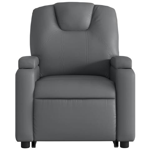 Poltrona Alzapersona Reclinabile Grigio in Similpelle - Foto 9