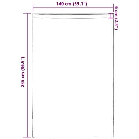 Tende in Voile con Tasche per Aste 2 pz Crema - Foto 9