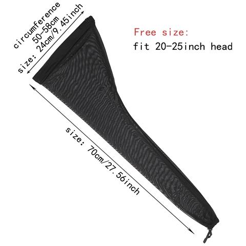 Cuffia A Rete Nera: Cuffia Per Treccia A Tubo Lungo, Rete Per Capelli Versatile E Alla Moda - Foto 2