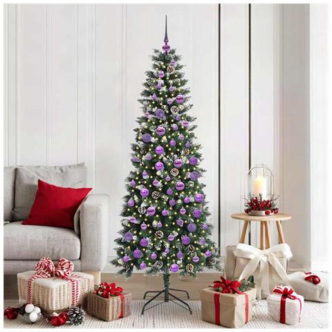 Albero di Natale artificiale con 300 LED Verde 180 cm - Foto 2