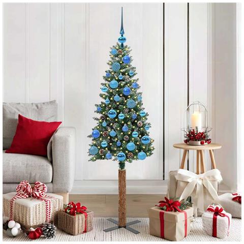 Albero di Natale snodato con 150 LED con supporto Verde 150 cm - Foto 2
