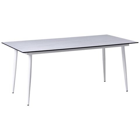 Tavolo Da Pranzo Da Giardino Tolentino 180 Cm 90 Cm Effetto Pietra Effetto Travertino - Foto 2