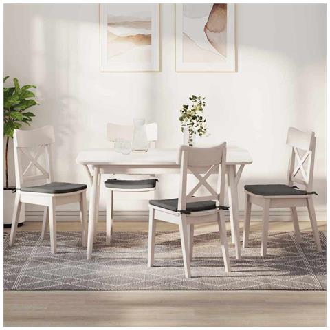 Cuscini per Seduta 4 pcs Grigio chiaro 40 x 40 x 3 cm - Foto 2