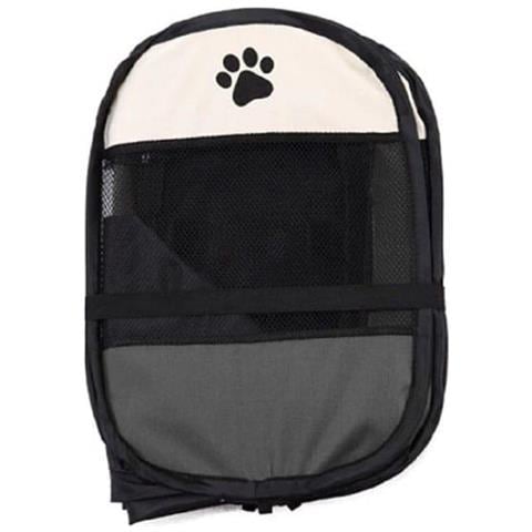 Box pieghevole per cani e gatti grigio con pareti in rete - Foto 5