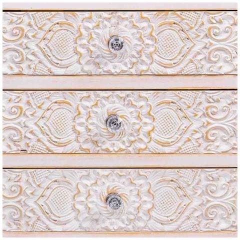 Comò In Legno Con 6 Cassetti 91x28,5x51,5 - Foto 7