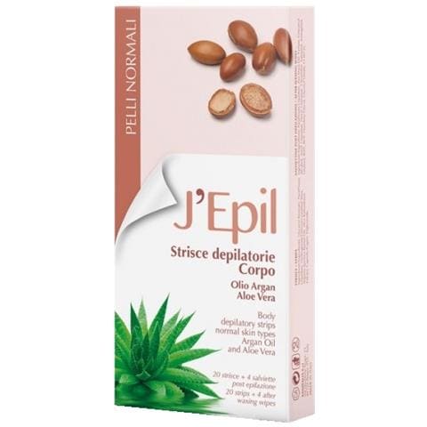 Strisce Depilatorie Per Il Corpo, Con Argan E Aloe, 20 Pezzi, J'epil - Foto 1
