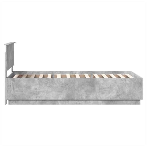 Struttura del letto con testiera Grigio cemento 90 x 200 cm - Foto 9
