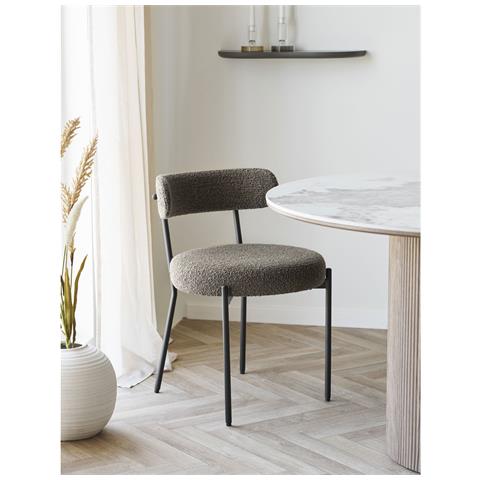 Set Di 2 Sedie Badalona-marrone-tessuto-49,5x47x72,5 Cm - Foto 6