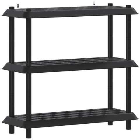 Unità di scaffalatura 3 livelli 100 x 40 x 96 cm PP Antracite - Foto 1