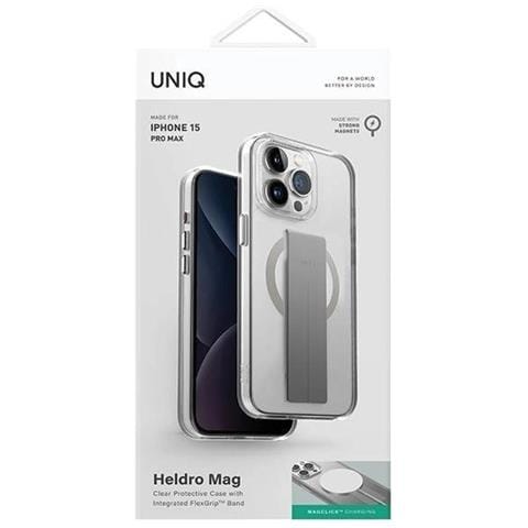 Uniq Heldro Mag Custodia Di Ricarica Per Iphone 15 Pro Max - Trasparente - Foto 1
