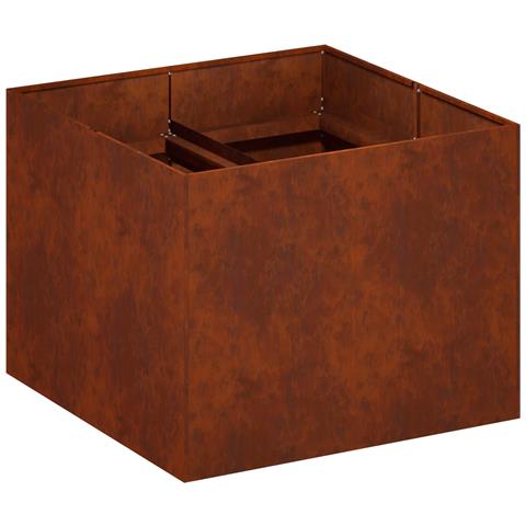 Vaso da giardino Ruggine 80 x 80 x 60 cm Acciaio Corten - Foto 1