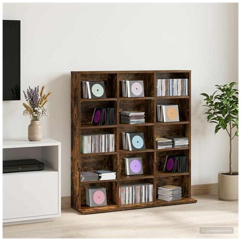 Mobile per CD Rovere Fumo 96 x 23,5 x 97,5 cm - Foto 2
