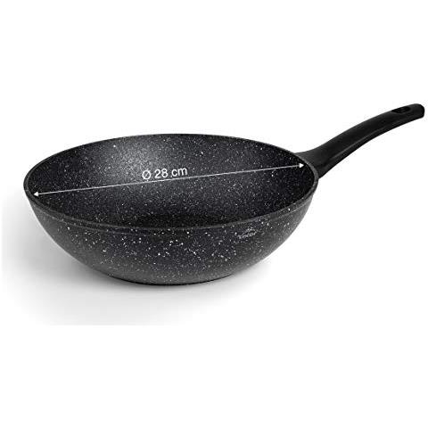 26848 - Padella wok, antiaderente, in alluminio forgiato di qualità, adatta a tutti i tipi di fornelli, inclusa l'induzione, - Foto 2