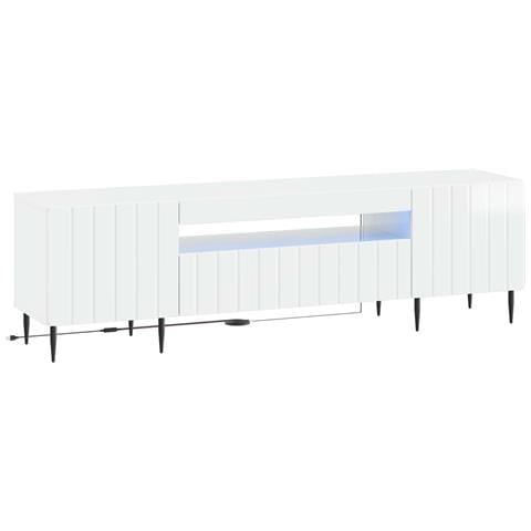 Mobile TV LED Bianco Lucido Legno ingegnerizzato - Foto 1