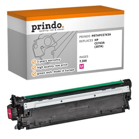 Toner Magenta Prthpce743a Wwk21461 ~7300 Pagine Alternativa Per Hp Ce743a (307a)  - Foto 1