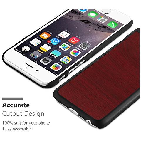 Cadorabo Custodia Compatibile Con Apple Iphone 6 / Iphone 6s In Woody Rosso - Hard Case Coperchio Di Protezione In Look Legno Contro I Graffi E Gli Urti - Foto 2