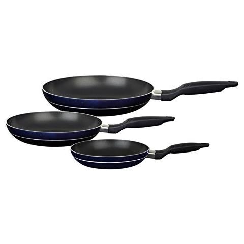 390330 Temptura Set Di 3 Pezzi Padelle, Alluminio, Blu / Nero, 50,1 X 29,3 X 5,2 Cm, 3 Unita - Foto 1