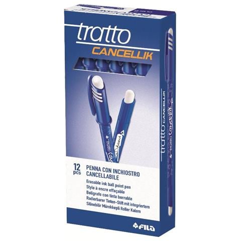 Penna Cancellabile Tratto Cancellik Blu - Diametro Punta 0,4Mm - Confezione Da 12 Pezzi - Foto 1