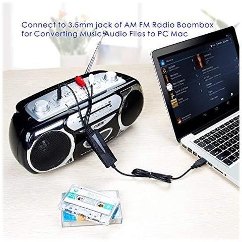 Scheda Di Acquisizione Audio Usb Audio Recorder Grabber Device - Catturare Laudio Da Radio Fm Boombox Cassette Tape Per Cd Mp3 Tramite Pc Mac - Foto 4