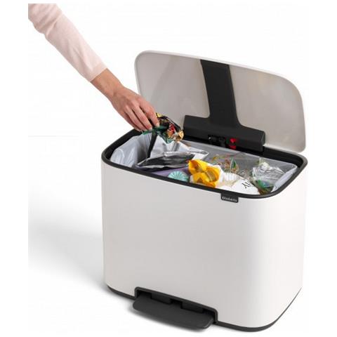 Pattumiera A Pedale 36l Bianco - 121388 - Foto 3