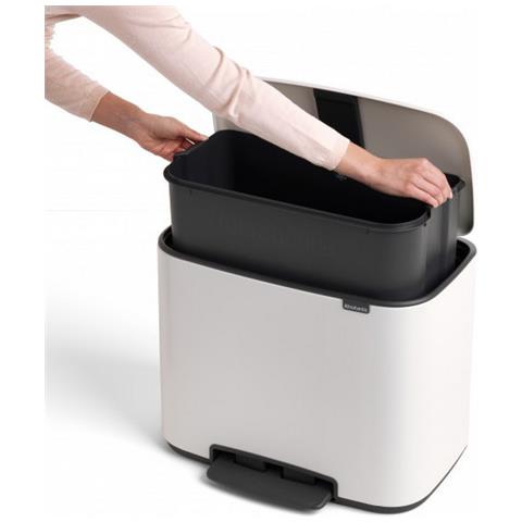Pattumiera A Pedale 36l Bianco - 121388 - Foto 2