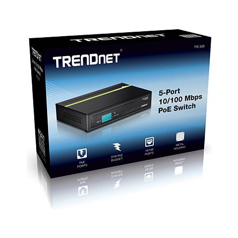 TPE-S50, IEEE 802.3, IEEE 802.3af, IEEE 802.3az, IEEE 802.3u, IEEE 802.3x, No gestito, L2, Fast Ethernet (10/100) , Nero, 50/60 Hz - Foto 1