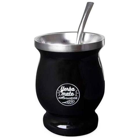 Tazza Maté Nera E Bombilla - 230 Ml - Foto 1