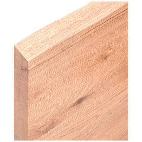 Piano Tavolo Marrone Chiaro 120x40x (2-4) cm Rovere Non Trattato - Foto 2