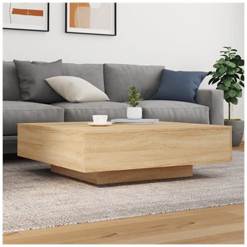 Tavolino Salotto Rovere Sonoma 100x100x31 Cm Legno Multistrato - Foto 3