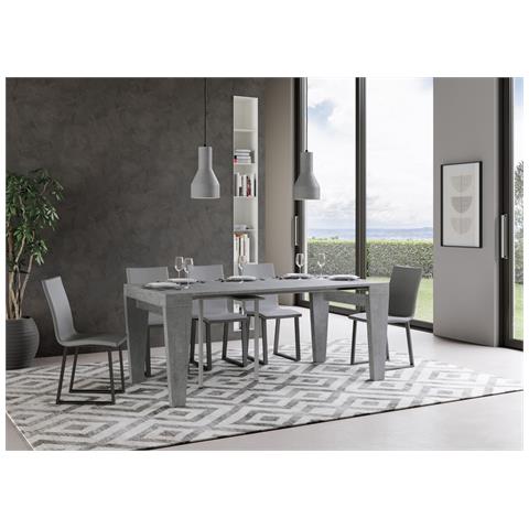 Consolle Allungabile 90x40/300 Cm Spimbo - Cemento - Foto 2