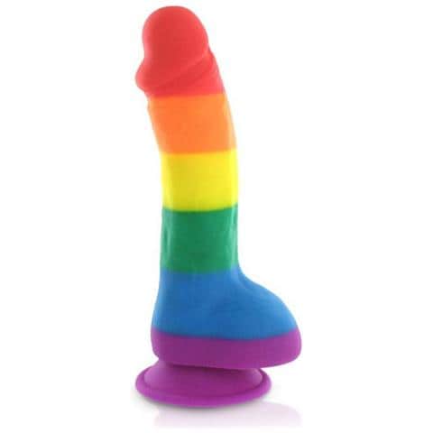 Dildo In Silicone Con Palle Arcobaleno E26956 - Foto 1