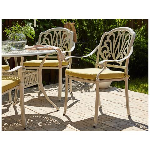 Set Di 4 Sedie Da Giardino Bianco Ancona - Foto 1