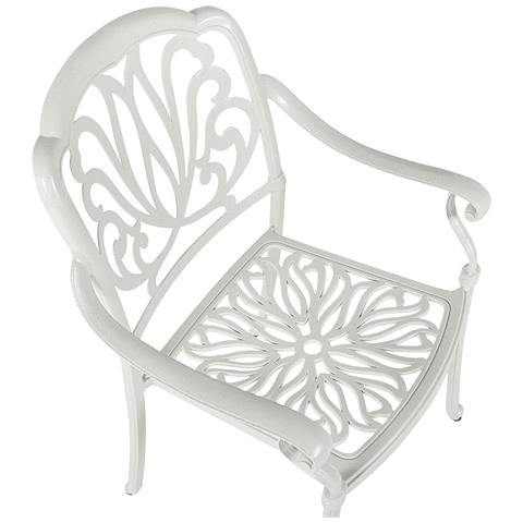 Set Di 4 Sedie Da Giardino Bianco Ancona - Foto 8