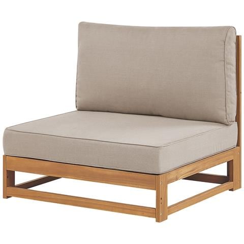 Set Divani Angolari 5 Posti Legno D'acacia Chiaro Timor Ii - Foto 2