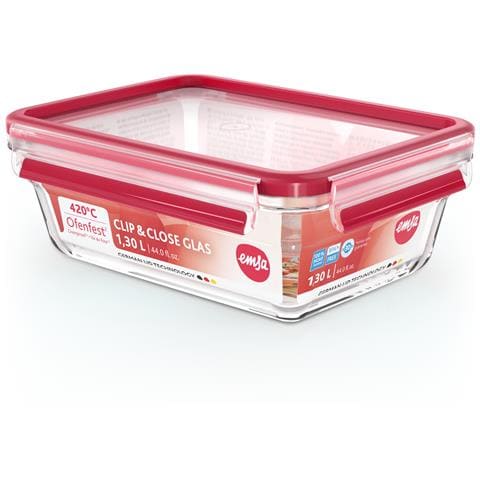 CLIP & CLOSE N10410 Rettangolare Scatola 1,3 L Trasparente 1 pz - Foto 2