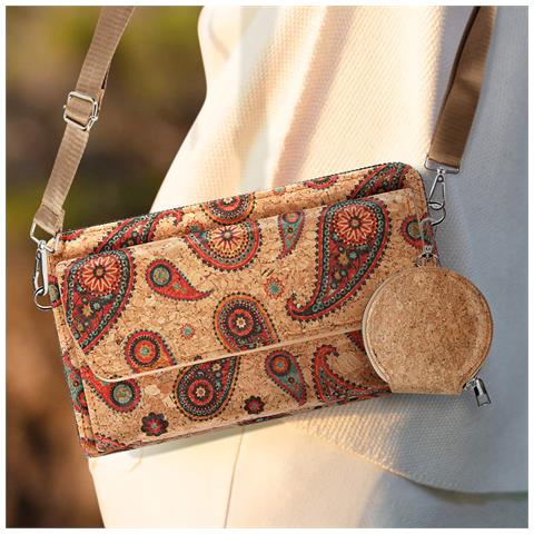 Pochette In Sughero, Collezione Ecocork Chiusura A Zip / Magnetica - Foto 2