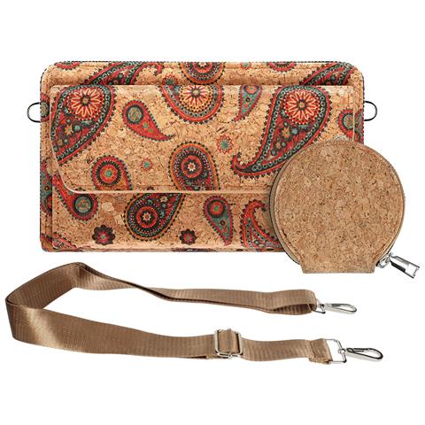 Pochette In Sughero, Collezione Ecocork Chiusura A Zip / Magnetica - Foto 1