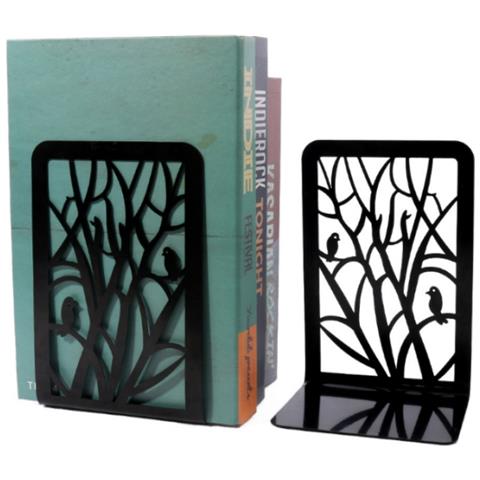 Set Di 2 Fermalibri, Fermalibri In Metallo Antiscivolo Stile Ombra Albero - Foto 1